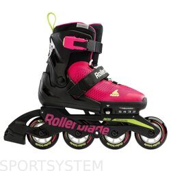 Детские роликовые коньки Rollerblade Microblade pink/light green 2023